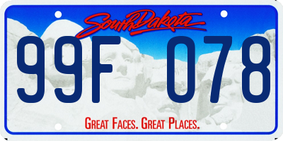 SD license plate 99FO78