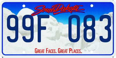 SD license plate 99FO83