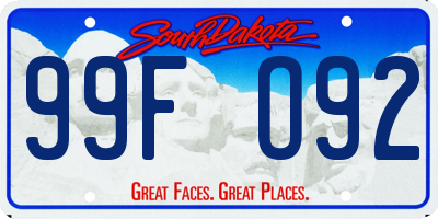 SD license plate 99FO92