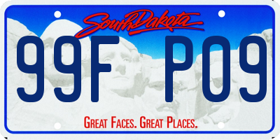 SD license plate 99FP09