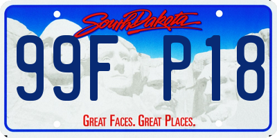 SD license plate 99FP18