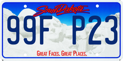 SD license plate 99FP23
