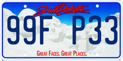 SD license plate 99FP33