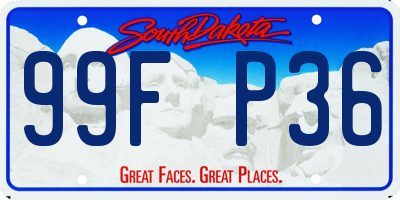 SD license plate 99FP36
