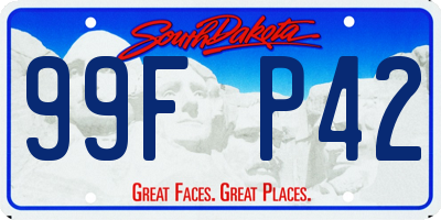 SD license plate 99FP42
