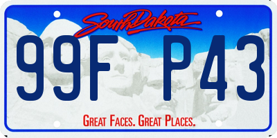 SD license plate 99FP43