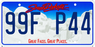 SD license plate 99FP44
