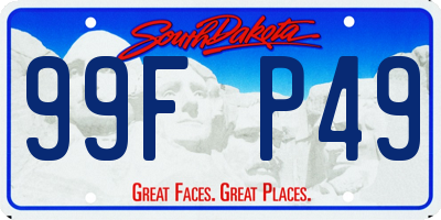 SD license plate 99FP49