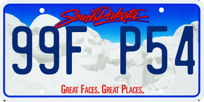 SD license plate 99FP54