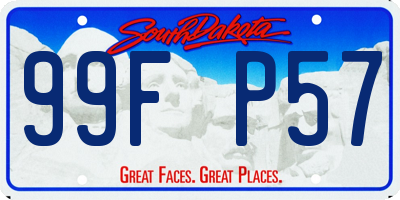 SD license plate 99FP57