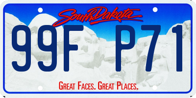SD license plate 99FP71