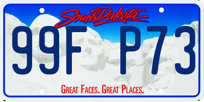SD license plate 99FP73