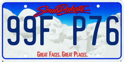 SD license plate 99FP76