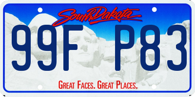 SD license plate 99FP83
