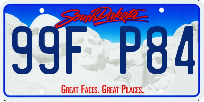 SD license plate 99FP84
