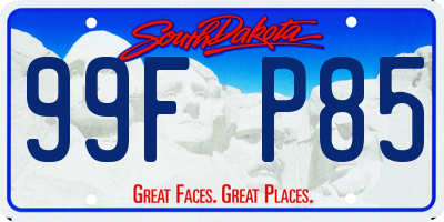 SD license plate 99FP85