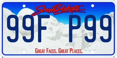 SD license plate 99FP99