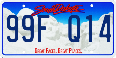 SD license plate 99FQ14
