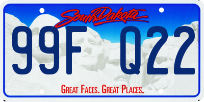 SD license plate 99FQ22