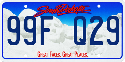 SD license plate 99FQ29