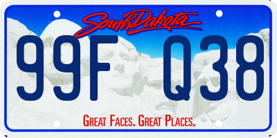 SD license plate 99FQ38