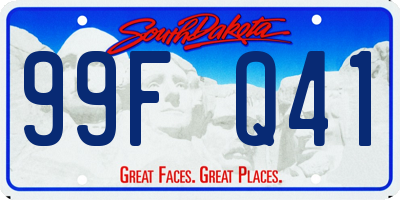SD license plate 99FQ41