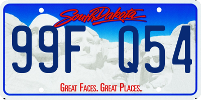 SD license plate 99FQ54