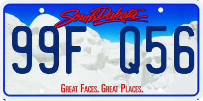 SD license plate 99FQ56