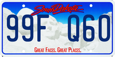 SD license plate 99FQ60