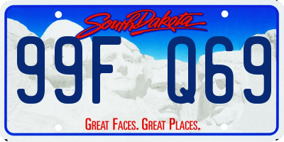 SD license plate 99FQ69