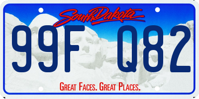 SD license plate 99FQ82