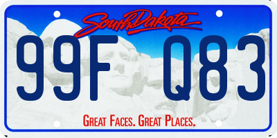 SD license plate 99FQ83
