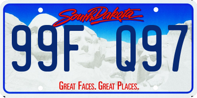 SD license plate 99FQ97