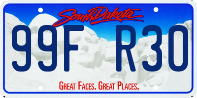 SD license plate 99FR30