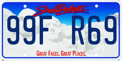 SD license plate 99FR69