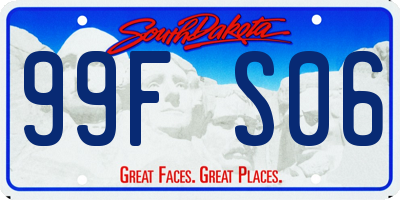 SD license plate 99FS06