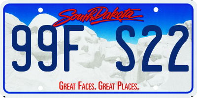 SD license plate 99FS22