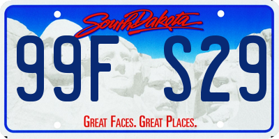SD license plate 99FS29