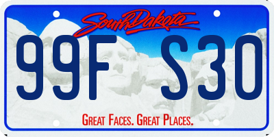 SD license plate 99FS30