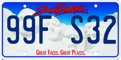 SD license plate 99FS32