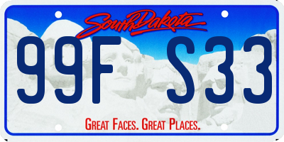 SD license plate 99FS33