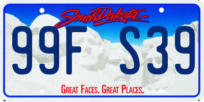 SD license plate 99FS39