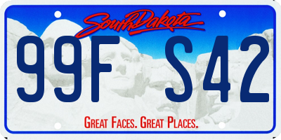 SD license plate 99FS42