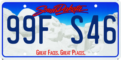 SD license plate 99FS46