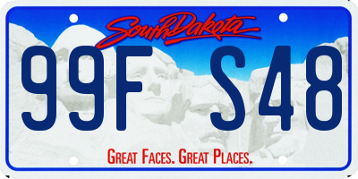 SD license plate 99FS48