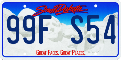 SD license plate 99FS54