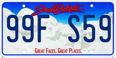 SD license plate 99FS59