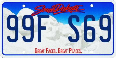 SD license plate 99FS69