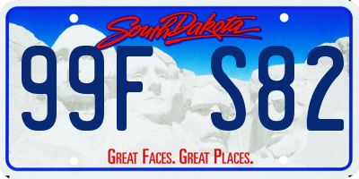 SD license plate 99FS82