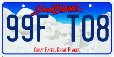 SD license plate 99FT08